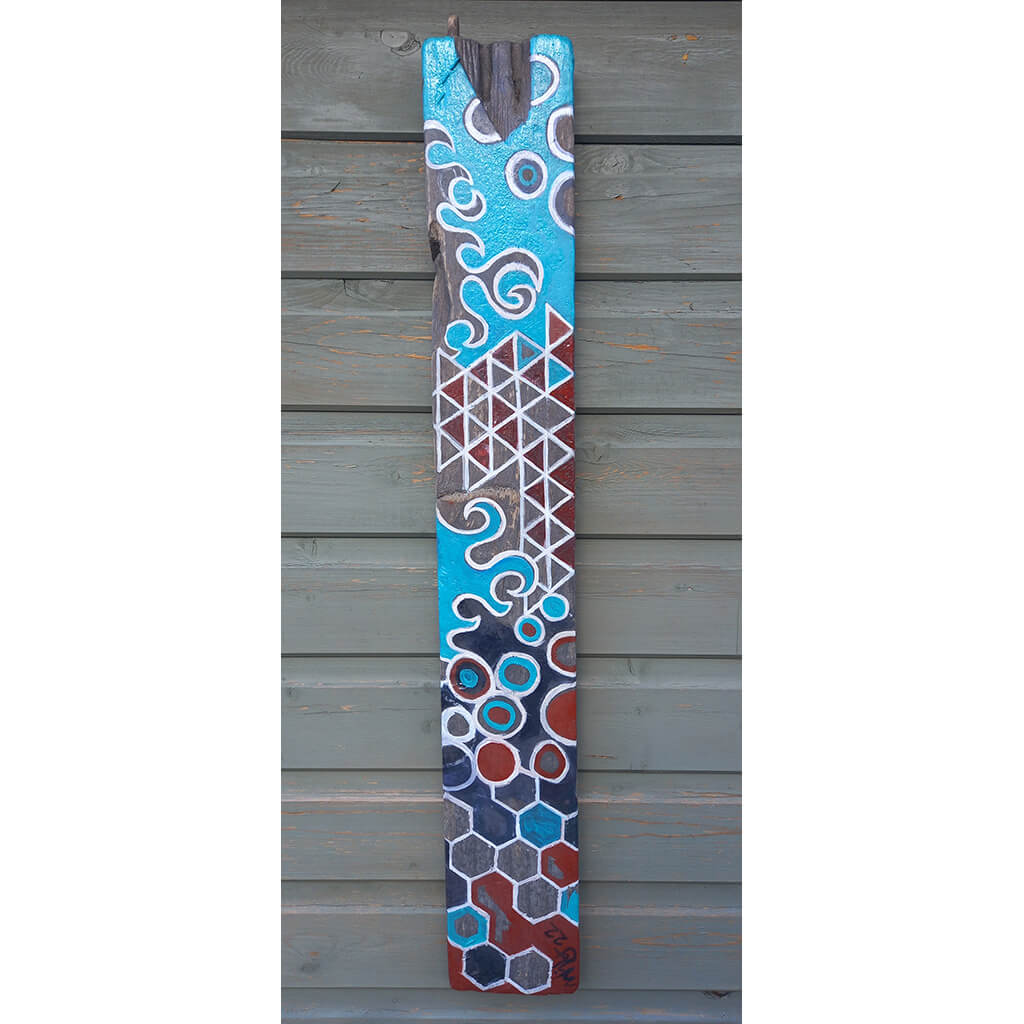 Shake A Leg by Wilf Frost oil painting on Thames driftwood