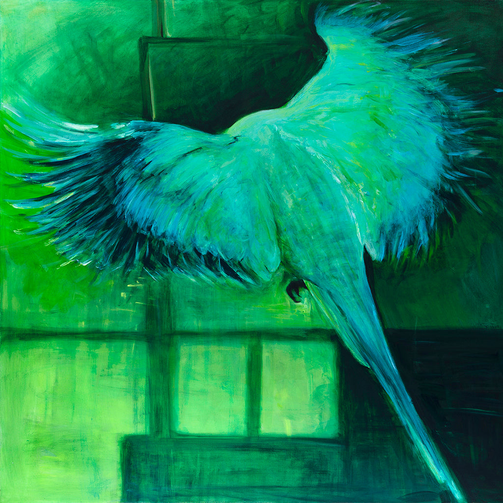 Parakeet Original Acrylic Painting on Canvas by Sarita Keeler