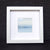 Seascape XIV by Sarah Knight. An original semi-abstract mini oil seascape of calm seas in blue, cream and grey with optional frame
