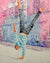 Jonathan Last street performer South Bank London acrobat portrait drawing original artwork by Stella Tooth artist display