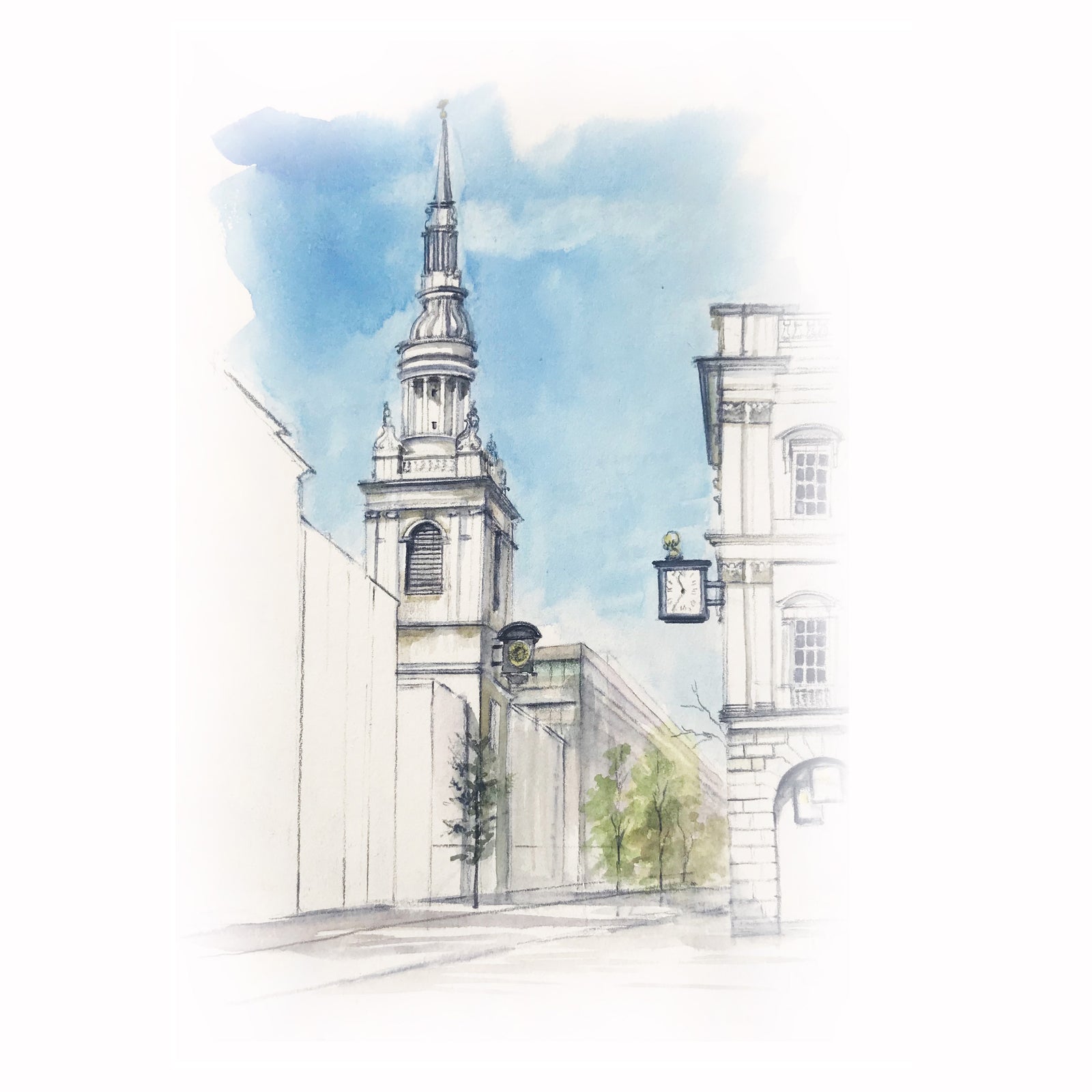 St Mary-le-Bow, London by Ed J Bucknall — Fine Art Print