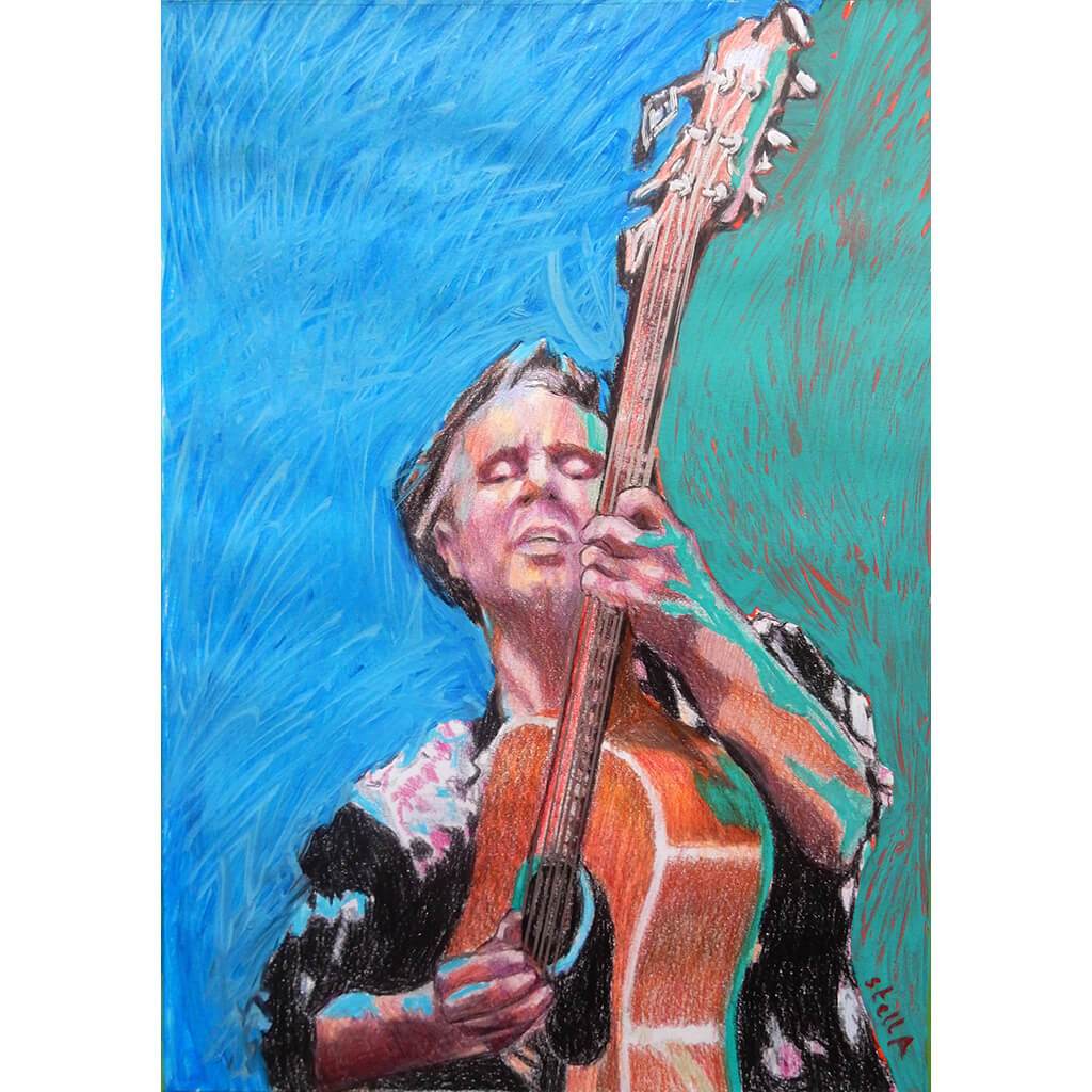 Starved myself pretty Carus Thompson mixed media on paper artwork by Stella Tooth