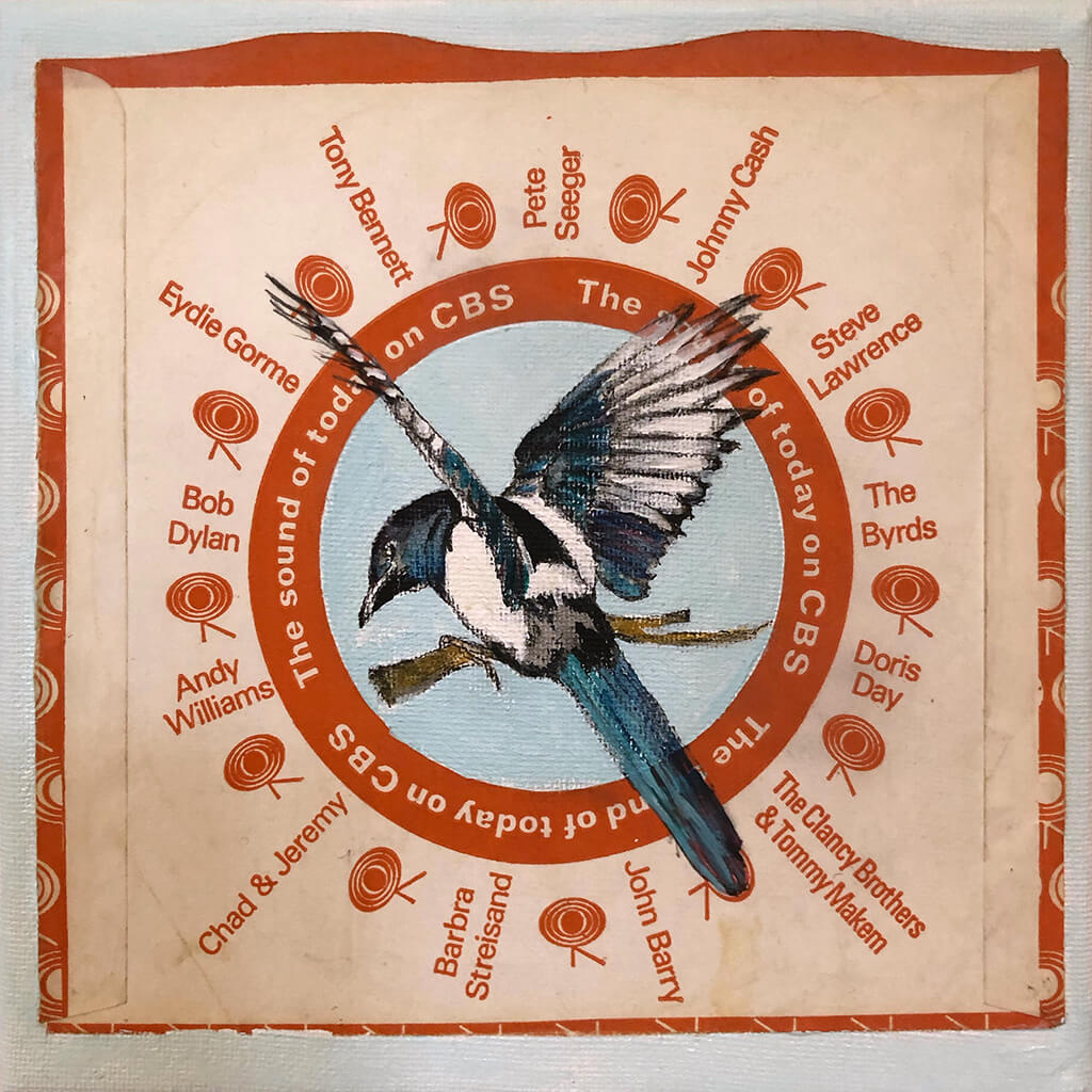 The Sound of Today 2 original acrylic mixed media artwork by Sarita Keeler