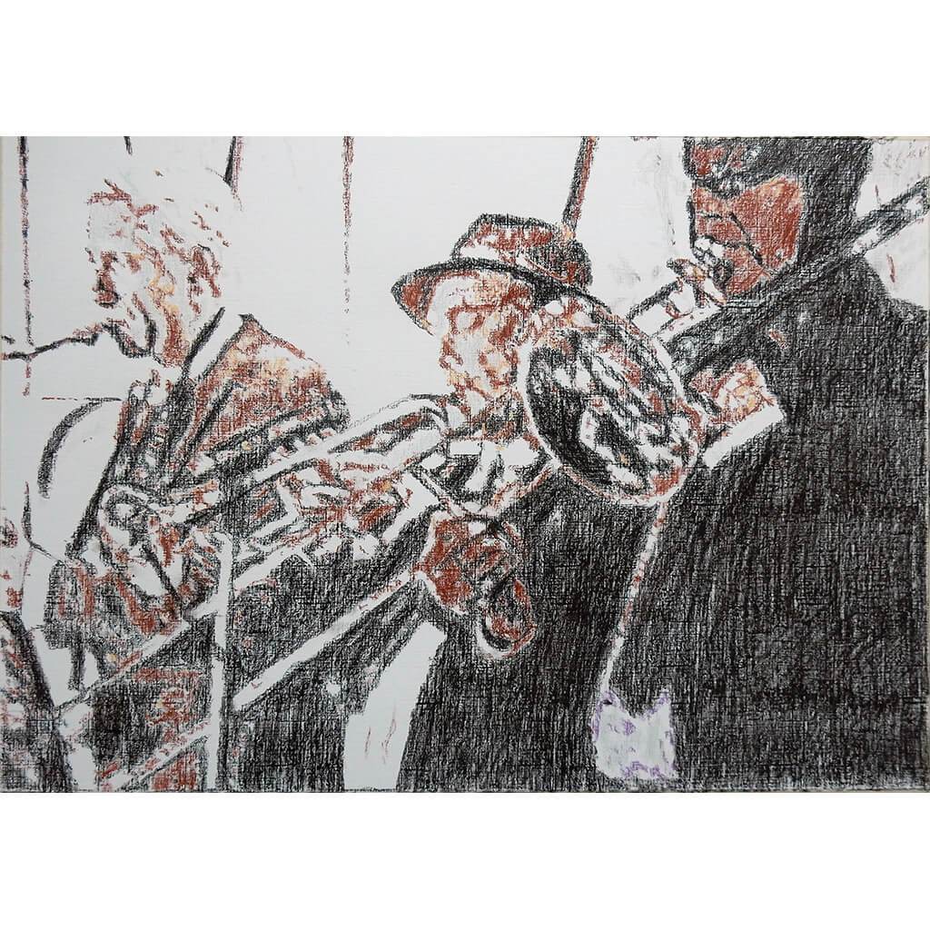 The Rawhides Twist it pencil on paper artwork by Stella Tooth