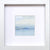 Seascape XIV by Sarah Knight. An original semi-abstract mini oil seascape of calm seas in blue, cream and grey with optional frame Wall