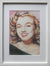 Portrait of Marilyn Monroe in her youth pencil on paper in frame by London based portrait artist Stella Tooth display