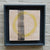 Bice Box Framed Tile II unique stoneware with abstract yellow and black by Caroline Nuttall-Smith