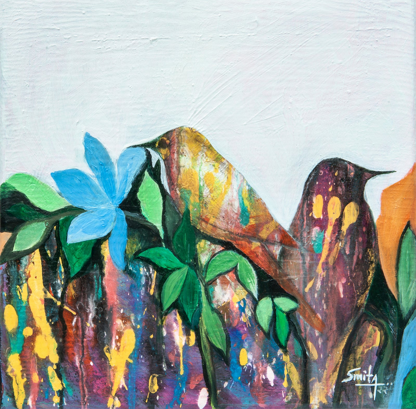 Cantando original acrylic painting by Smita Sonthalia